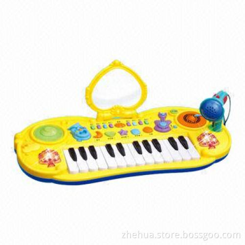Kids electric organ with a mirror